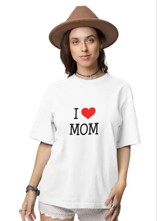 Unisex Bisiklet Yaka Baskılı Oversize T-Shirt - Beyaz Unisex Bisiklet Yaka Baskılı Oversize T-Shirt - Beyaz