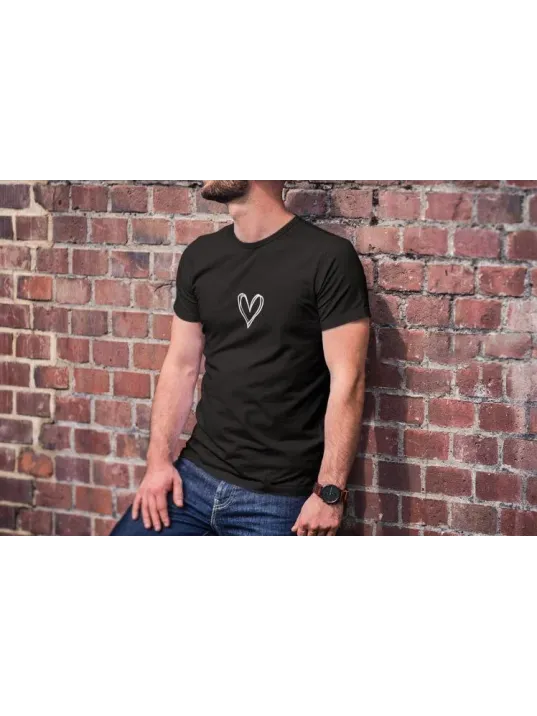 Unisex Bisiklet Yaka Baskılı Oversize T-Shirt - Siyah Unisex Bisiklet Yaka Baskılı Oversize T-Shirt - Siyah