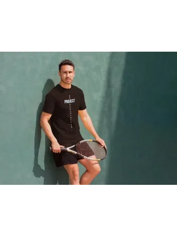 Unisex Bisiklet Yaka Baskılı Oversize T-Shirt - Siyah Unisex Bisiklet Yaka Baskılı Oversize T-Shirt - Siyah