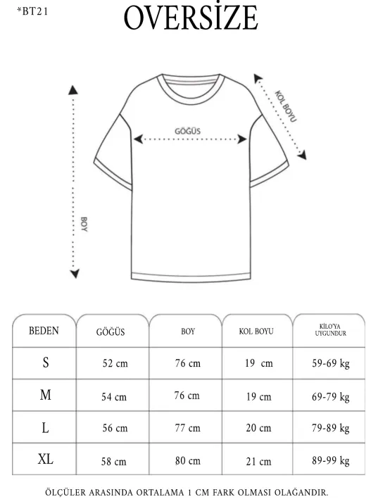 Unisex Bisiklet Yaka Baskılı Oversize T-Shirt - Siyah Unisex Bisiklet Yaka Baskılı Oversize T-Shirt - Siyah