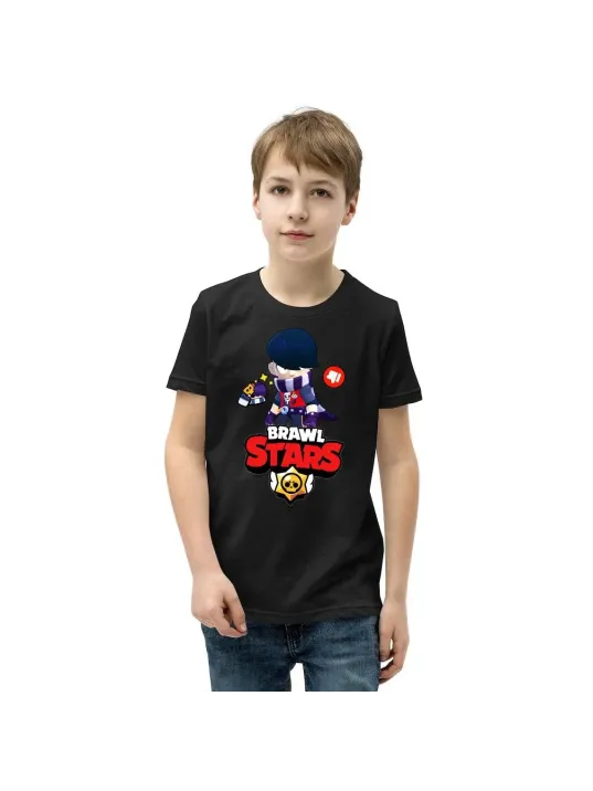 Unisex Bisiklet Yaka Kısa Kol Baskılı Çocuk T-Shirt - Siyah Unisex Bisiklet Yaka Kısa Kol Baskılı Çocuk T-Shirt - Siyah