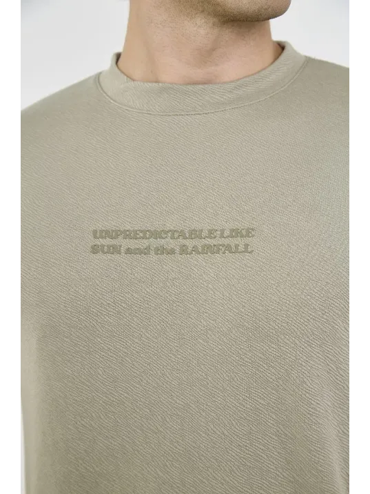 Unisex Bisiklet Yaka Slim fit T-Shirt- Açık Yeşil Unisex Bisiklet Yaka Slim fit T-Shirt- Açık Yeşil