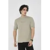 Unisex Bisiklet Yaka Slim fit T-Shirt- Açık Yeşil Unisex Bisiklet Yaka Slim fit T-Shirt- Açık Yeşil