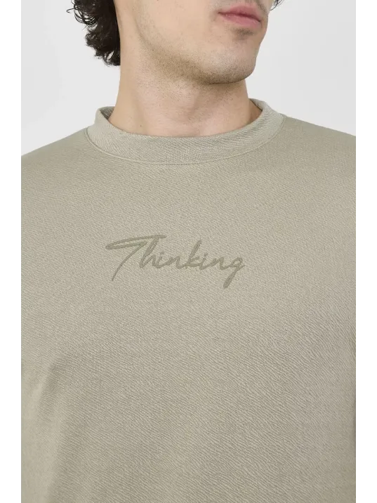 Unisex Bisiklet Yaka Slim fit T-Shirt- Açık Yeşil Unisex Bisiklet Yaka Slim fit T-Shirt- Açık Yeşil