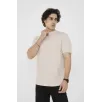 Unisex Bisiklet Yaka Slim fit T-Shirt- Bej Unisex Bisiklet Yaka Slim fit T-Shirt- Bej