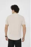Unisex Bisiklet Yaka Slim Fit T-shirt- Bej Unisex Bisiklet Yaka Slim Fit T-shirt- Bej