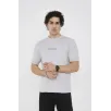 Unisex Bisiklet Yaka Slim fit T-Shirt- Boyalı Gri Unisex Bisiklet Yaka Slim fit T-Shirt- Boyalı Gri