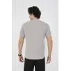 Unisex Bisiklet Yaka Slim fit T-Shirt- Boyalı Gri Unisex Bisiklet Yaka Slim fit T-Shirt- Boyalı Gri