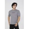 Unisex Bisiklet Yaka Slim fit T-Shirt- Gri Unisex Bisiklet Yaka Slim fit T-Shirt- Gri