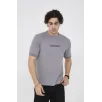 Unisex Bisiklet Yaka Slim fit T-Shirt- Gri Unisex Bisiklet Yaka Slim fit T-Shirt- Gri