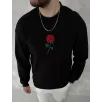 Unisex Bisiklet Yaka Ön Ve Arka Baskılı SweatShirt - Siyah Unisex Bisiklet Yaka Ön Ve Arka Baskılı SweatShirt - Siyah