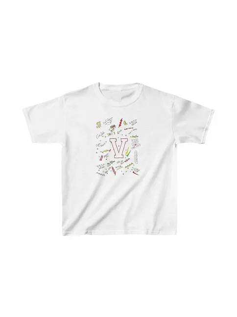 Unisex Çocuk Baskılı T-shirt - Beyaz