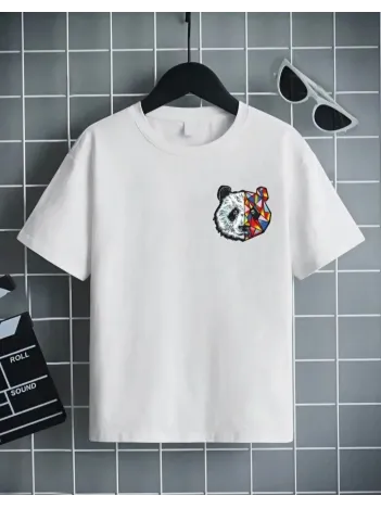 Unisex Çocuk Baskılı T-shirt - Beyaz