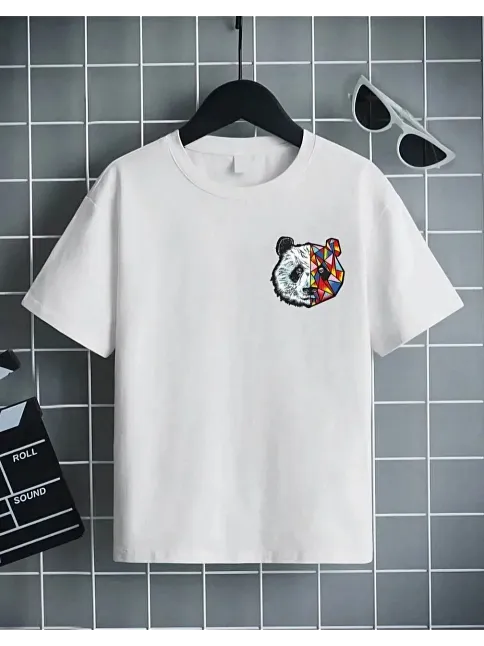 Unisex Çocuk Baskılı T-shirt - Beyaz