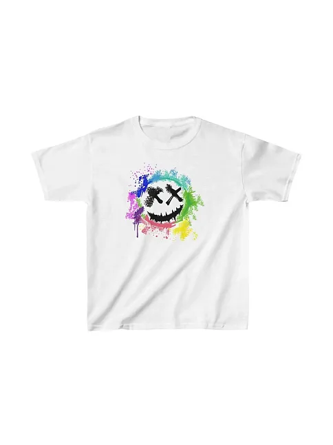 Unisex Çocuk Baskılı T-shirt - Beyaz