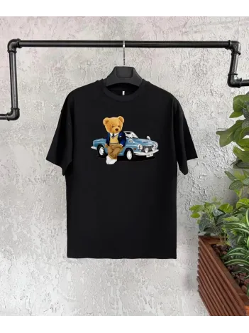 Unisex Çocuk Baskılı T-Shirt - Siyah Unisex Çocuk Baskılı T-Shirt - Siyah