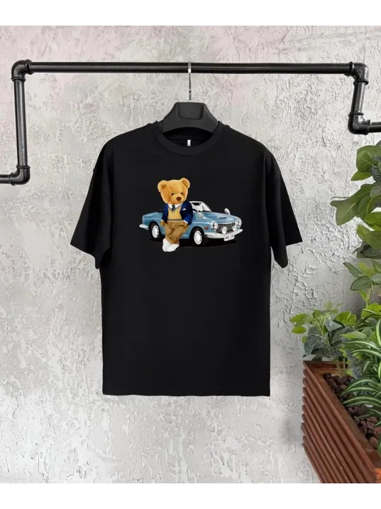 Unisex Çocuk Baskılı T-Shirt - Siyah Unisex Çocuk Baskılı T-Shirt - Siyah