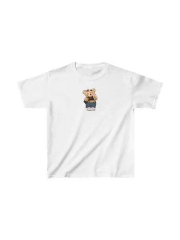 Unisex Çocuk Baskılı T-shirt - Beyaz