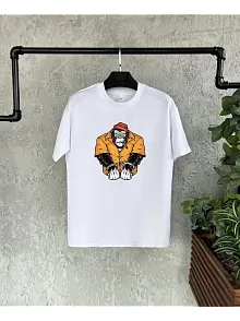 Unisex Çocuk Baskılı T-shirt - Beyaz