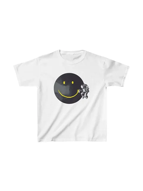 Unisex Çocuk Baskılı T-shirt - Beyaz