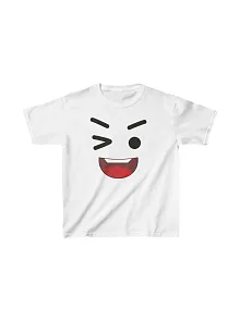 Unisex Çocuk Baskılı T-shirt - Beyaz