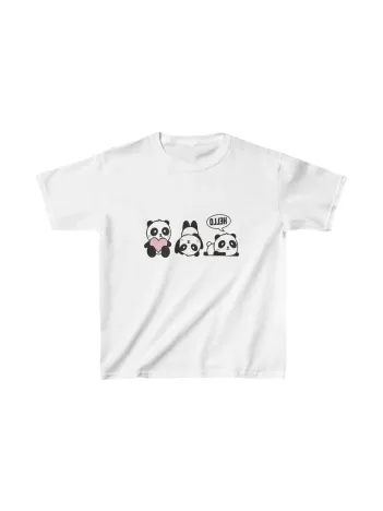 Unisex Çocuk Baskılı T-shirt - Beyaz