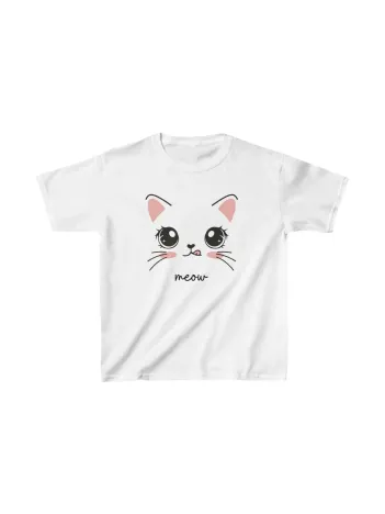 Unisex Çocuk Baskılı T-shirt - Beyaz