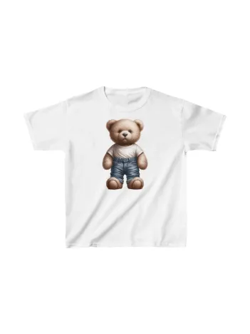 Unisex Çocuk Baskılı T-shirt - Beyaz