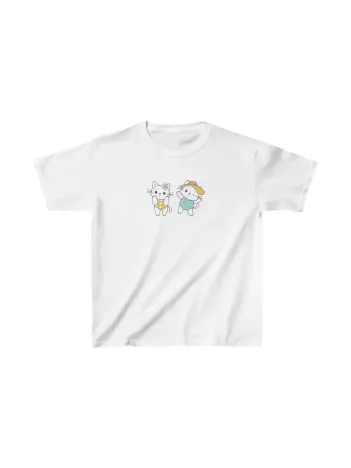 Unisex Çocuk Baskılı T-shirt - Beyaz