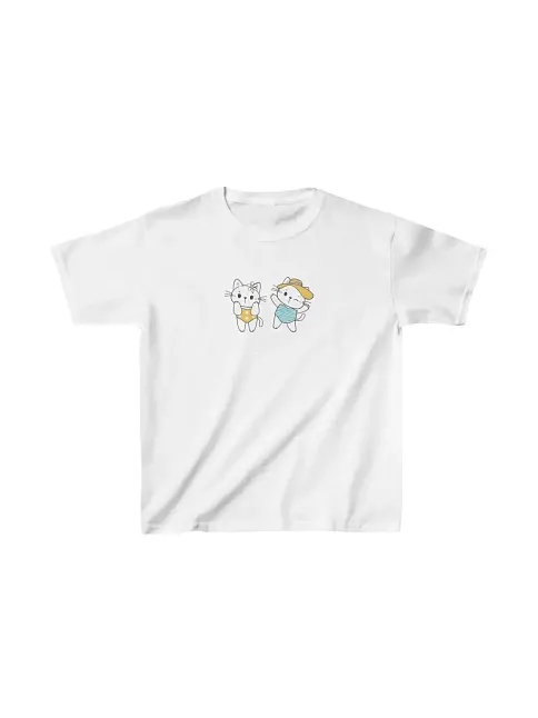 Unisex Çocuk Baskılı T-shirt - Beyaz