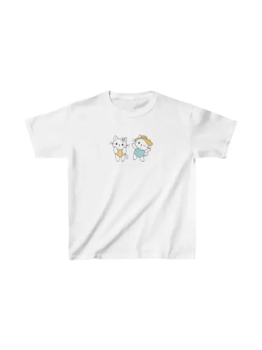 Unisex Çocuk Baskılı T-shirt - Beyaz