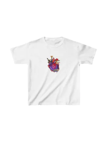 Unisex Çocuk Baskılı T-shirt - Beyaz