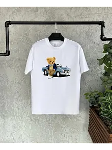Unisex Çocuk Baskılı T-shirt - Beyaz
