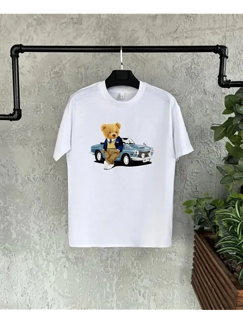 Unisex Çocuk Baskılı T-shirt - Beyaz