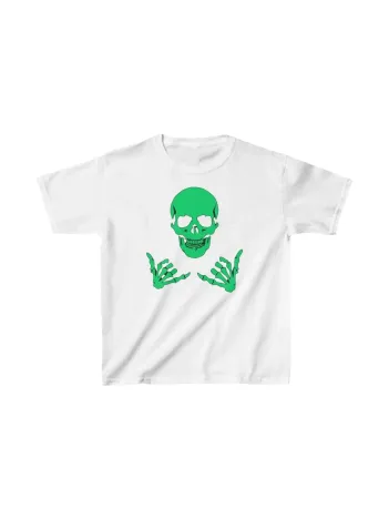 Unisex Çocuk Baskılı T-shirt - Beyaz