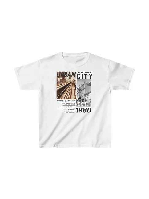 Unisex Çocuk Baskılı T-shirt - Beyaz