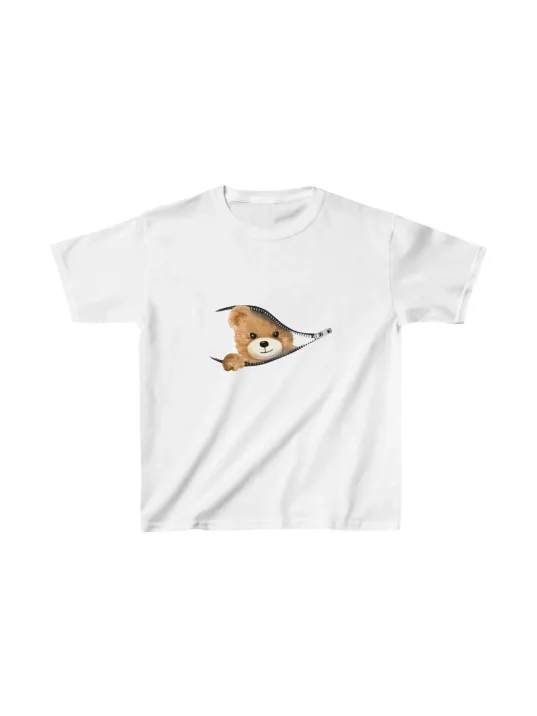 Unisex Çocuk Baskılı T-shirt - Beyaz