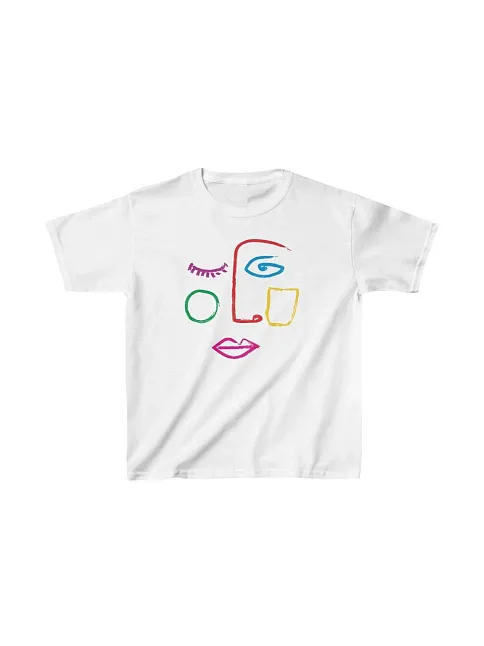 Unisex Çocuk Baskılı T-shirt - Beyaz