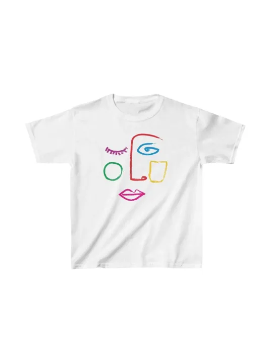 Unisex Çocuk Baskılı T-shirt - Beyaz