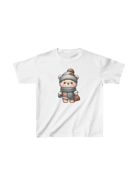 Unisex Çocuk Baskılı T-shirt - Beyaz