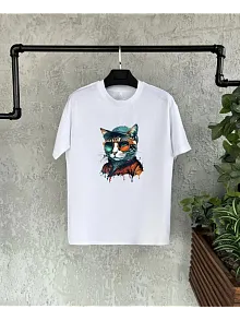 Unisex Çocuk Baskılı T-shirt - Beyaz