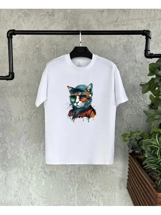 Unisex Çocuk Baskılı T-shirt - Beyaz