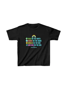 Unisex Çocuk Baskılı T-shirt - Siyah