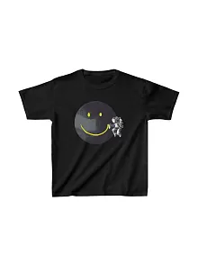 Unisex Çocuk Baskılı T-shirt - Siyah