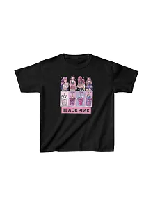 Unisex Çocuk Baskılı T-shirt - Siyah