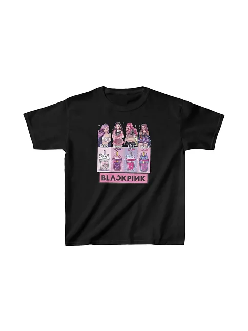 Unisex Çocuk Baskılı T-shirt - Siyah