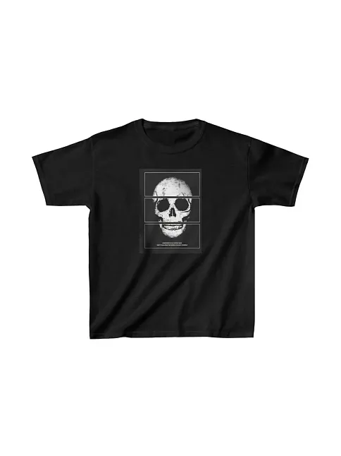 Unisex Çocuk Baskılı T-shirt - Siyah