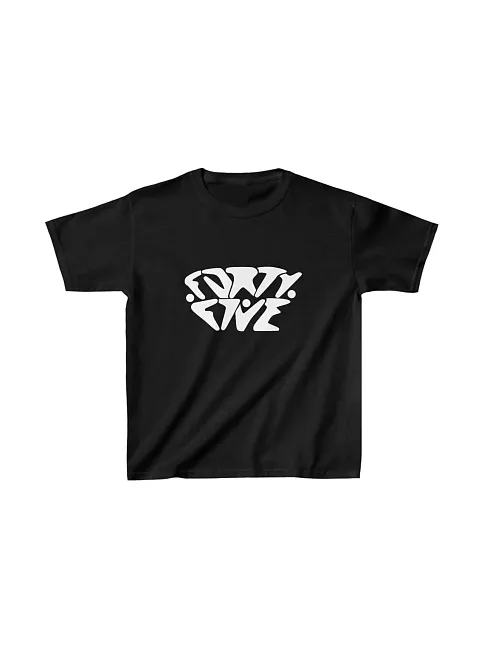 Unisex Çocuk Baskılı T-shirt - Siyah