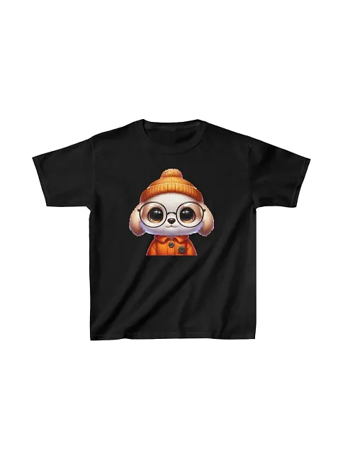 Unisex Çocuk Baskılı T-shirt - Siyah