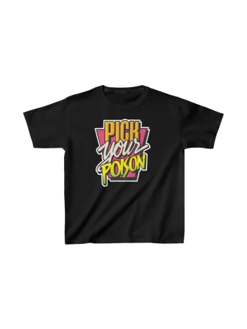 Unisex Çocuk Baskılı T-Shirt - Siyah